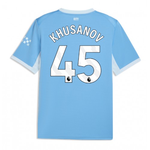 Stroje piłkarskie Manchester City Abdukodir Khusanov #45 Koszulka Podstawowej 2026-27 Krótki Rękaw